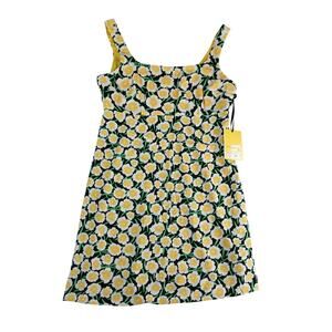 Diane Von Furstenberg DVF Dress Womens 10 Yellow Floral Daisy Mini Short NWT
